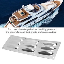 304 Stainless Vent Grille 260*88mm Three-Row For Boat Yacht RV Trailer