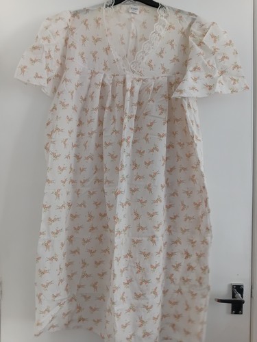 Ladies peach flower nighty - peach,