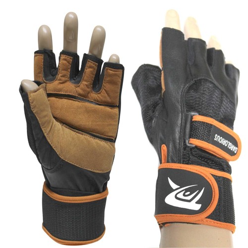 Leather weight lifting gloves - leather,