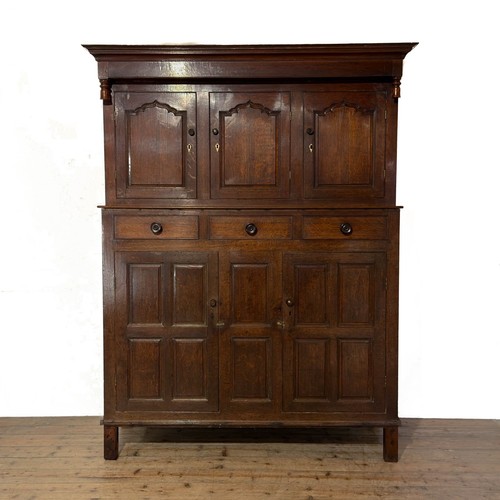 Antique 17th century oak court - 17th,