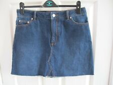 F&F SIZE 10 DENIM SKIRT SHORT MINI A LINE BLUE TESCO BEACH SUMMER IBIZA