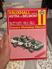 Vauxhall Astra Mk2 & Belmont (Petrol) Haynes Workshop Manual 1984-1990