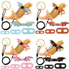 Lizard Harness Leash Bearded Dragon+Cool Leather Wings Reptile Adjustable UK～