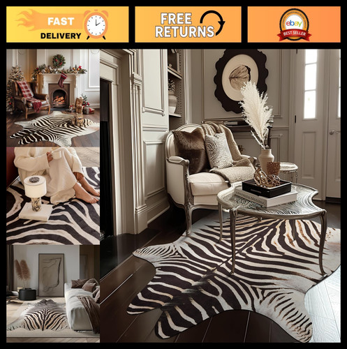Zebra print area - zebra, rug