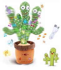 Dancing Cactus Plush Toy,Wiggle Creative Singing Talking Repeat Soft Funny