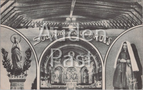 Vintage lourdes postcard 1966 - lourdes,