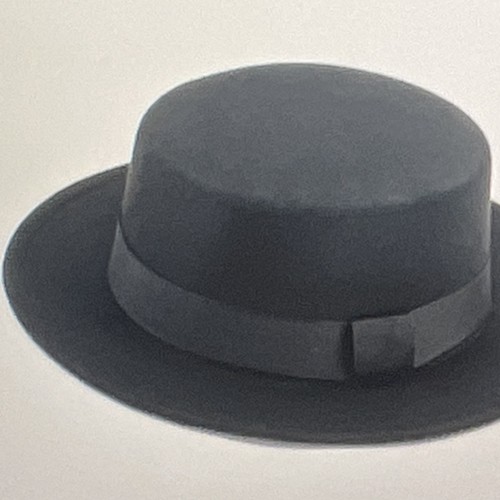 Men black bowler hat - black,