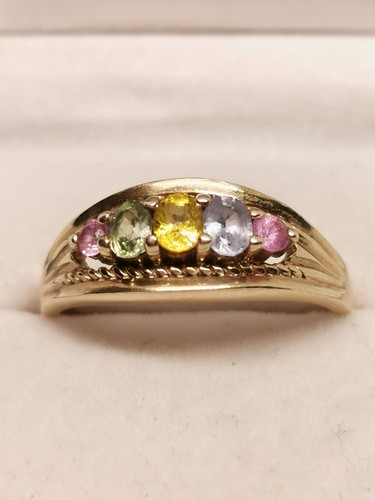 Qvc 9ct gold rainbow sapphire - qvc,