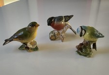 Group of 3 Beswick Bird Figures, Bullfinch 1042, Blue Tit 992, Greenfinch 2105