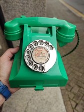 Vintage 1955 GPO Jade Green Bakelite 332L Rotary Dial Telephone For Restoration 