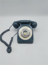 Reproduction of Classic Retro 1970s-80s Style Push Button Telephone Corded Grey 