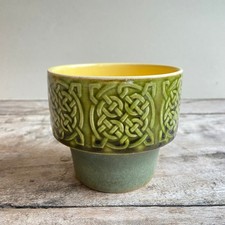 Vintage Kilrush Ceramics Plant Pot  Planter Irish Pottery 60s 70s Celtic