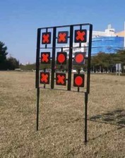 Auto Reset Shooting Target Noughts Crosses Air Rifle Airgun Practice 2 Players