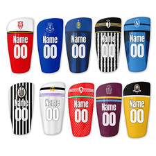Personalised Football Shin Pads Custom Name & Number Kids Boys Girls Gift