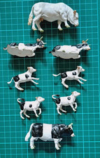 Britains 1970/80's Vintage Plastic Farm  Cows Holstein Friesian  & Charolais