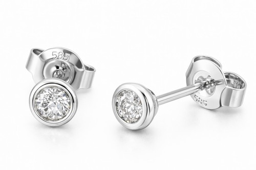 Earrings studs solitaire - earrings,