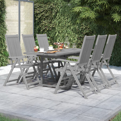 Garden dining set 7pc grey - garden,