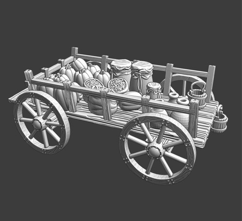 Unpainted medieval supply - 1:72,