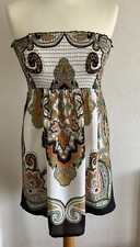 E-vie Bandeau Patterned Mini Dress, Multi, UK 8 