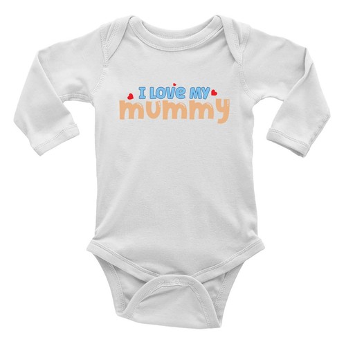Love mummy baby grow vest - my,