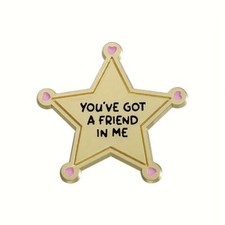 Gold Woody Sheriff Badge You’ve Got A Friend In Me Enamel Pin Badge Brooch