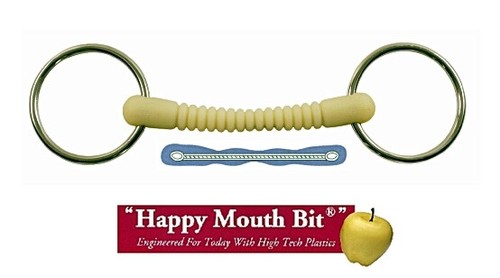 Happy mouth bit ribbed - happy,
