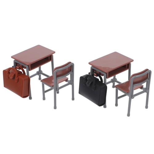 Miniature school desks and - school,