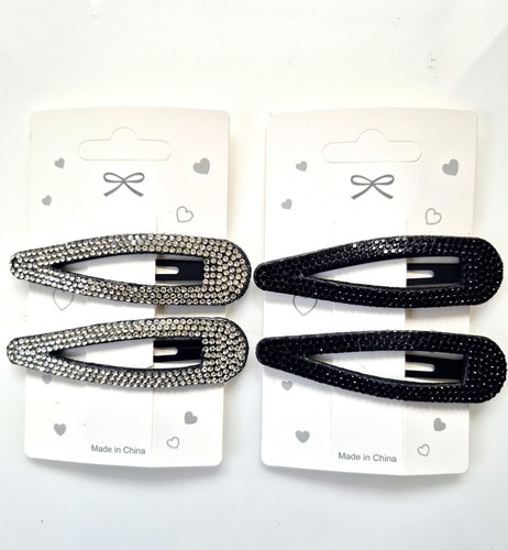 Snap hair clips rhinestone - snap,