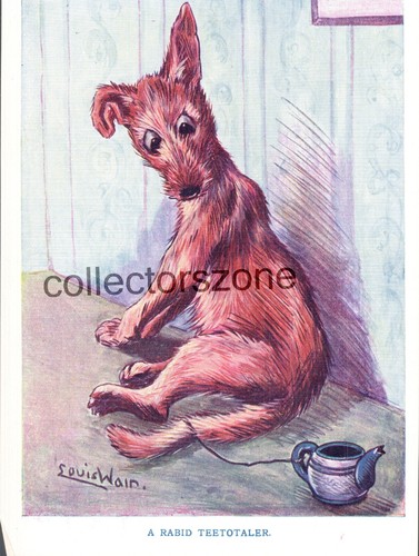 Louis wain book print - book, dog