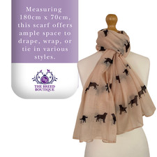 BLACK LABRADOR SCARF CREAM