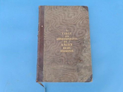 1838 table for apportionments - 1838,