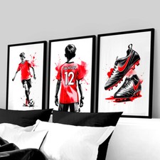 Set of 3 Personalised Red