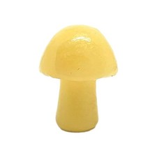 Mushroom Yellow Jade Gemstone Crystal Carved Polished Mini Carving Quirky Gift 1