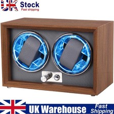 4 Rotation Modes 2 Slots Watch Winder W/ LED Light Soft Flexible Watch Pillow