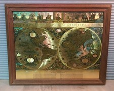 VTG Gold Foil Blaeu Wall Map