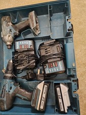 Makita, HP457D  2 speed Cordless Hammer Drill 18v  and Wrench, 2 batteries etc 