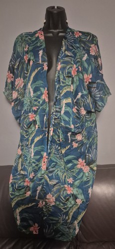 Floral teal exotic - m&s,