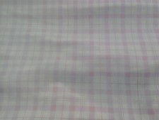 Pink & White Check pattern fabric oddment  15"X 36".