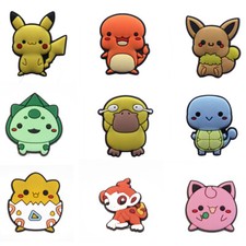Pokemon - Sports Mode Charms for Shoes Clogs Sandals - Pikachu Evie Squirtle