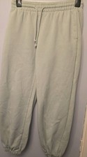 Women's Zara Light Green Jogging Bottoms Size Medium 32 Inch Waist 25 Inch Leg