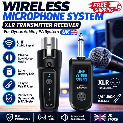 Wireless microphone system xlr - wireless,