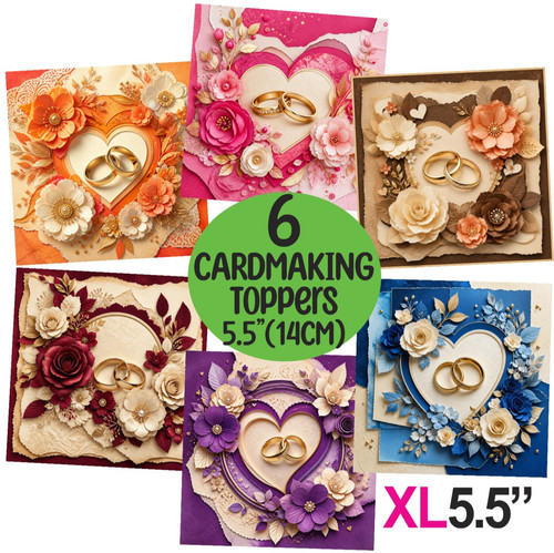 Wedding rings card - xl,