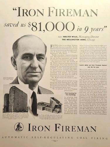 Iron fireman coal furnace - iron,