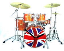 Union Jack Drum Kit Clock -