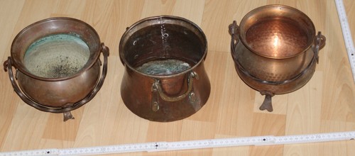 Copper cauldron pot old - 3,
