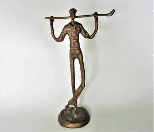 Vintage bronze golfer - bronze,