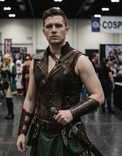 Faux leather medieval - leather, bracer