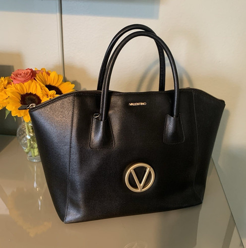 Valentino black large tote - black,