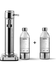 Aarke Carbonator 3 Sparkling Water Maker, Chrome, Premium Pack with Extra Bottle