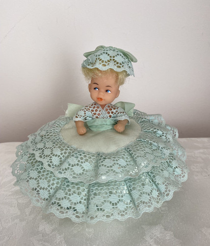Vintage kitsch doll pin - vintage,